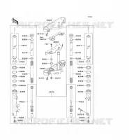 FOURCHE pour Kawasaki EN500 LTD