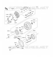ROUE ARRI&Egrave;RE/CHAINE pour Kawasaki EN500 LTD