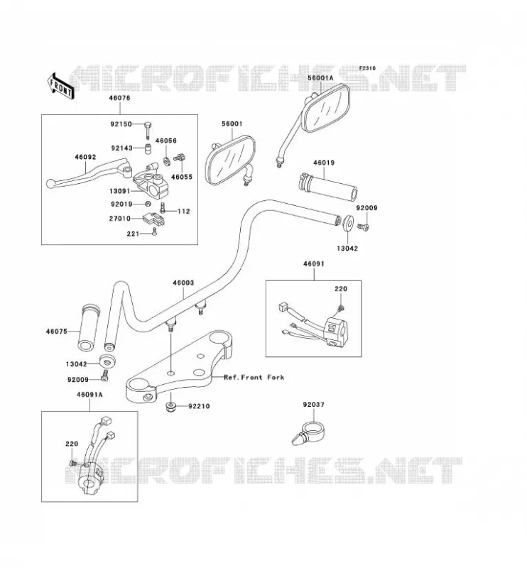 GUIDON Kawasaki MOTOS 500 2002 EN500 LTD  EN500-C7