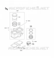 CYLINDRE/PISTON pour Kawasaki EN500 LTD