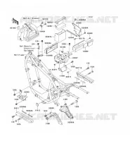 PIECE DE CADRE (COUVERTURE) pour Kawasaki EN500 LTD