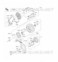 ROUE ARRI&Egrave;RE/CHAINE pour Kawasaki EN500 LTD