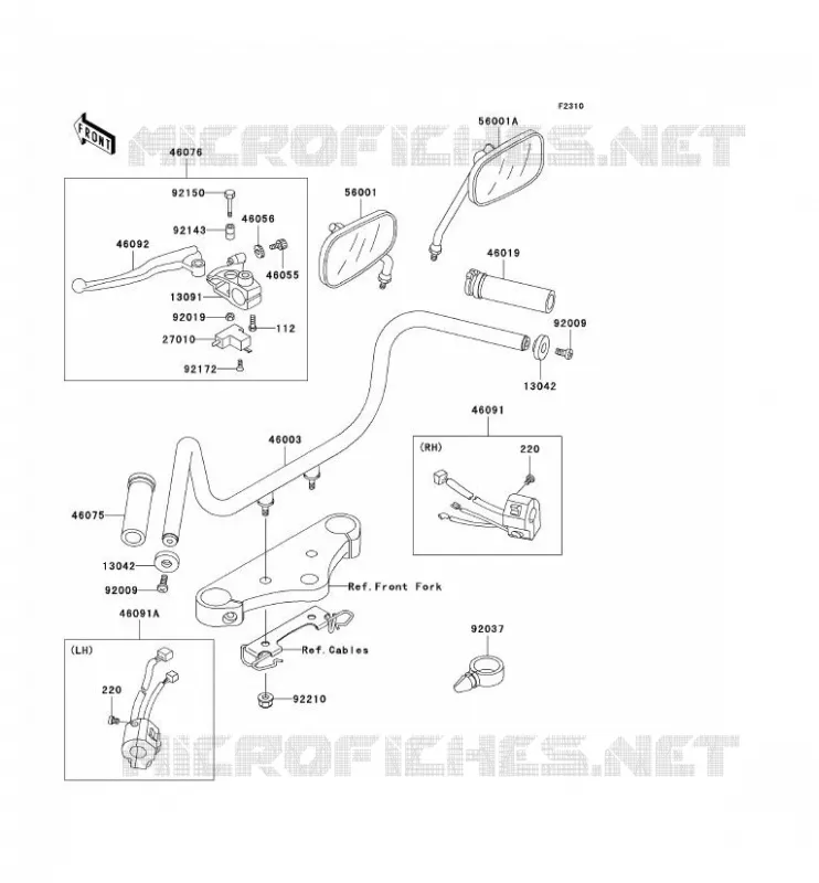 GUIDON Kawasaki MOTOS 500 2008 EN500 LTD  EN500C8F