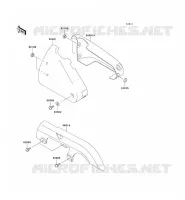 CACHE LAT&Eacute;RAL/GARDE CHAINE pour Kawasaki EN500 LTD