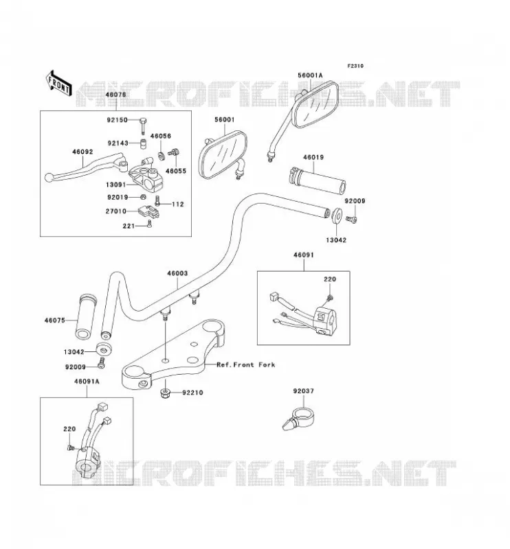 GUIDON Kawasaki MOTOS 500 2004 EN500 LTD  EN500-C9