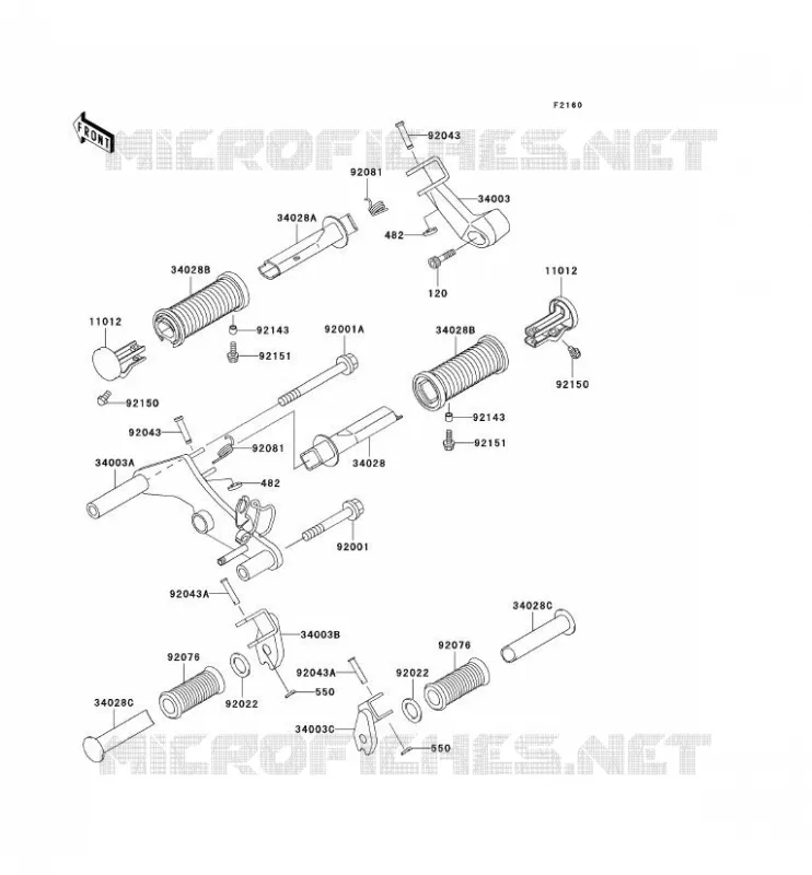 REPOSE PIED Kawasaki MOTOS 500 2004 EN500 LTD  EN500-C9