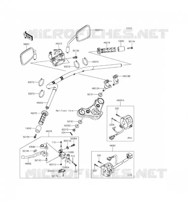 GUIDON Kawasaki MOTOS 650 2015 VULCAN S  EN650AFF