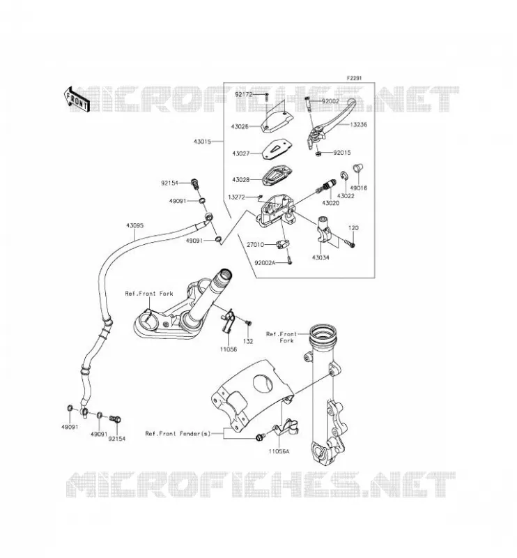 MAITRE CYLINDRE AV Kawasaki MOTOS 650 2015 VULCAN S  EN650AFF