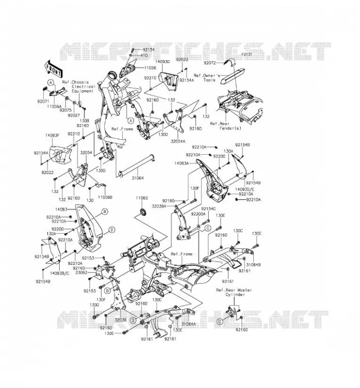 PIECE DE CADRE (COUVERTURE) Kawasaki MOTOS 650 2016 VULCAN S ABS  EN650BGF
