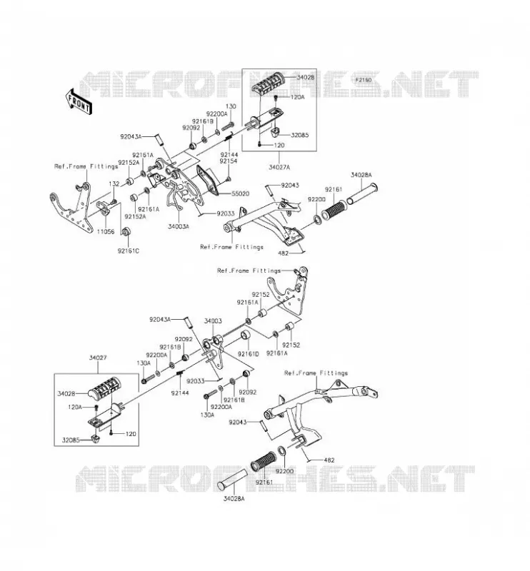 REPOSE PIED Kawasaki MOTOS 650 2016 VULCAN S ABS  EN650BGF