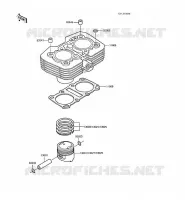 CYLINDRE/PISTON pour Kawasaki Z250 SCORPION