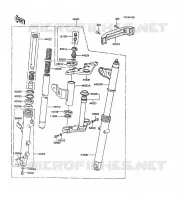 FOURCHE pour Kawasaki Z250 SCORPION