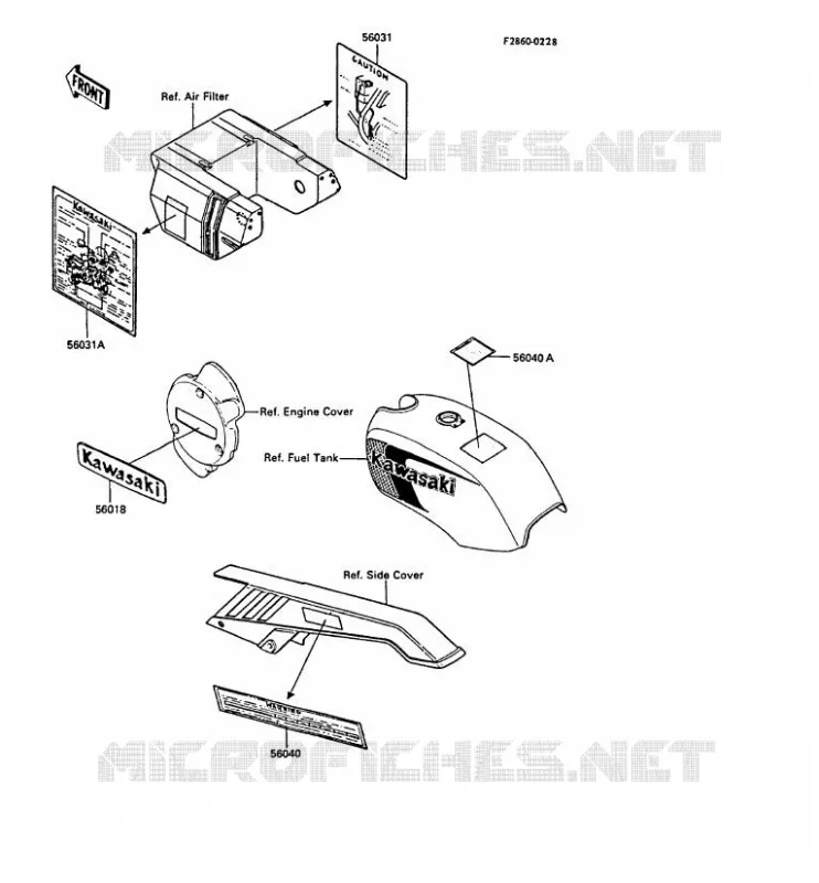 LABEL Kawasaki MOTOS 250 1988 Z250 SCORPION  ER250-B3
