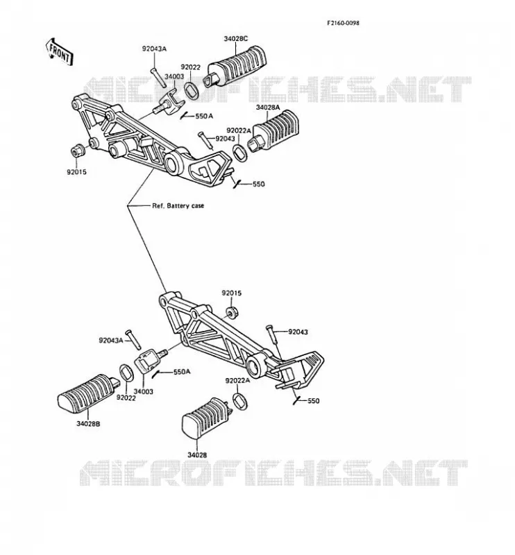 REPOSE PIED Kawasaki MOTOS 250 1988 Z250 SCORPION  ER250-B3