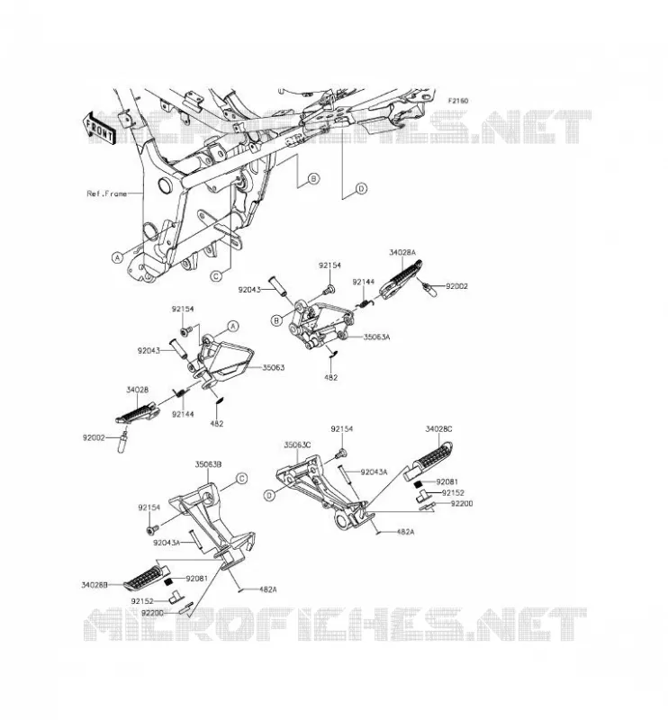 REPOSE PIED Kawasaki MOTOS 300 2015 Z300  ER300AFF