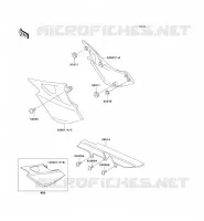 CACHE LAT&Eacute;RAL/GARDE CHAINE pour Kawasaki ER-5