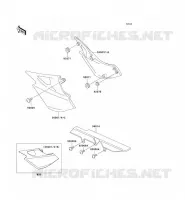 CACHE LAT&Eacute;RAL/GARDE CHAINE pour Kawasaki ER-5