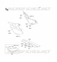 CACHE LAT&Eacute;RAL/GARDE CHAINE pour Kawasaki ER-5