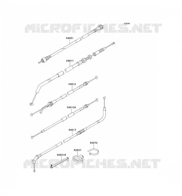 CABLES Kawasaki MOTOS 500 2000 ER-5  ER500-A4