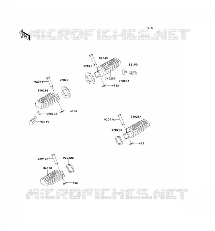 REPOSE PIED Kawasaki MOTOS 500 2000 ER-5  ER500-A4
