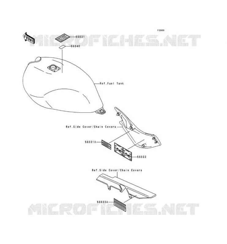 LABEL Kawasaki MOTOS 500 2000 ER-5  ER500-B4