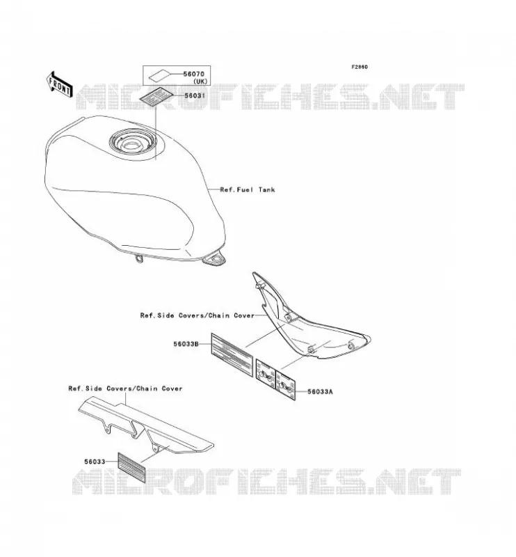 LABEL Kawasaki MOTOS 500 2003 ER-5  ER500-C3