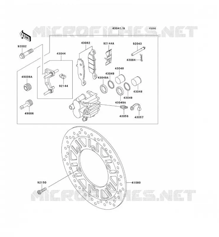 FREIN AVANT Kawasaki MOTOS 500 2003 ER-5  ER500-C3