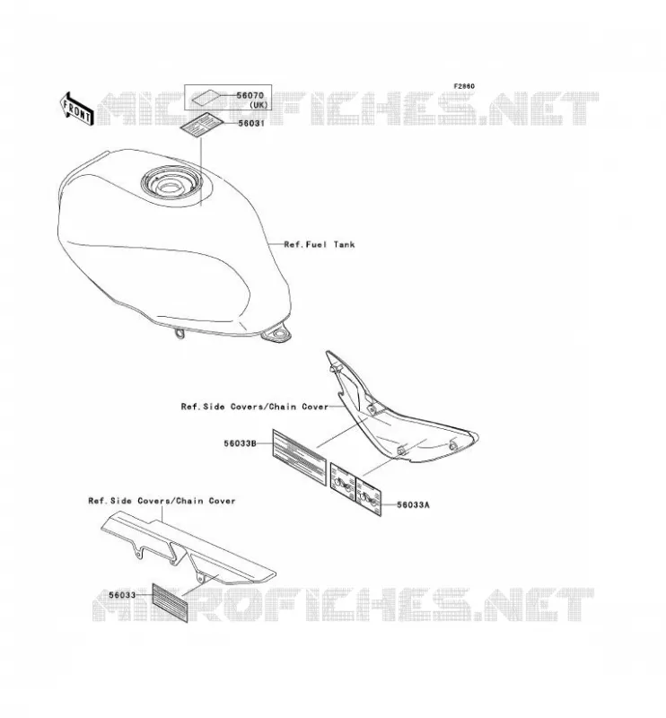 LABEL Kawasaki MOTOS 500 2003 ER-5  ER500-C3