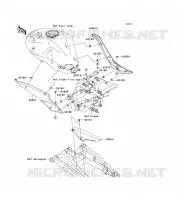 CACHE LAT&Eacute;RAL/GARDE CHAINE pour Kawasaki ER-6N
