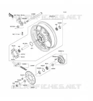 MOYEU ARRIERE pour Kawasaki ER-6N ABS