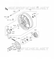 MOYEU ARRIERE pour Kawasaki ER-6N