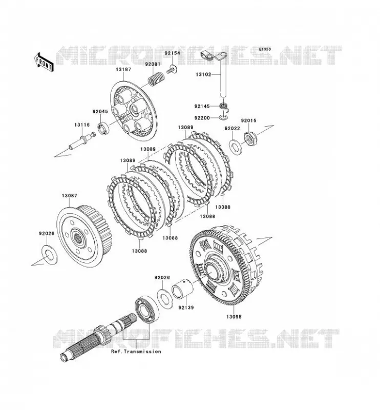 EMBRAYAGE Kawasaki MOTOS 650 2011 ER-6N ABS  ER650DBF