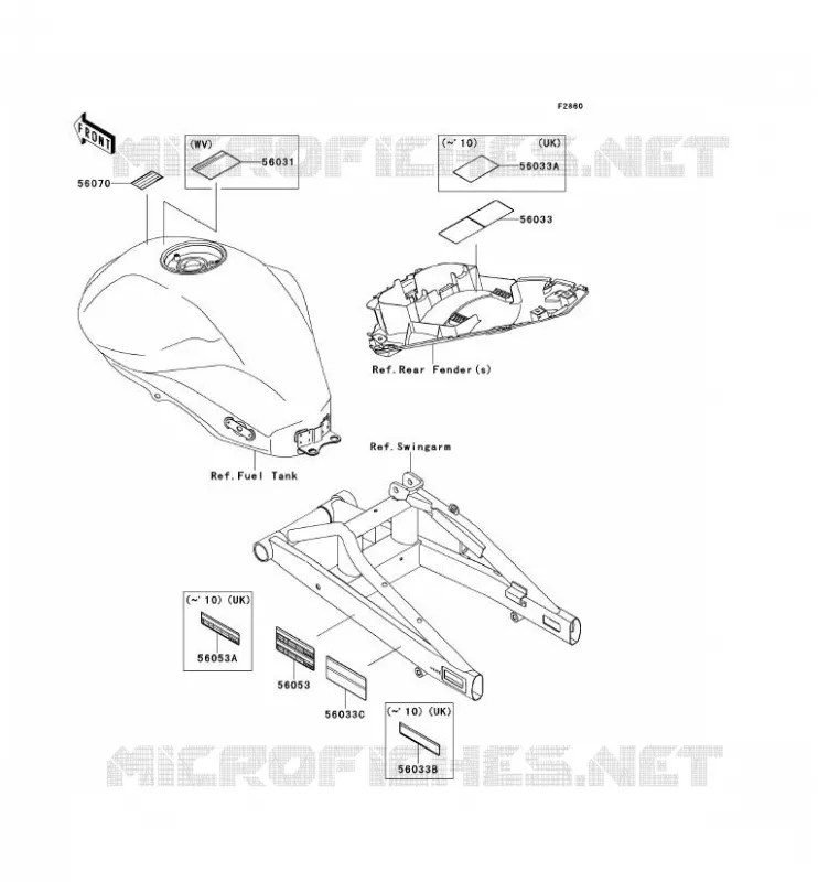 LABEL Kawasaki MOTOS 650 2011 ER-6N ABS  ER650DBF