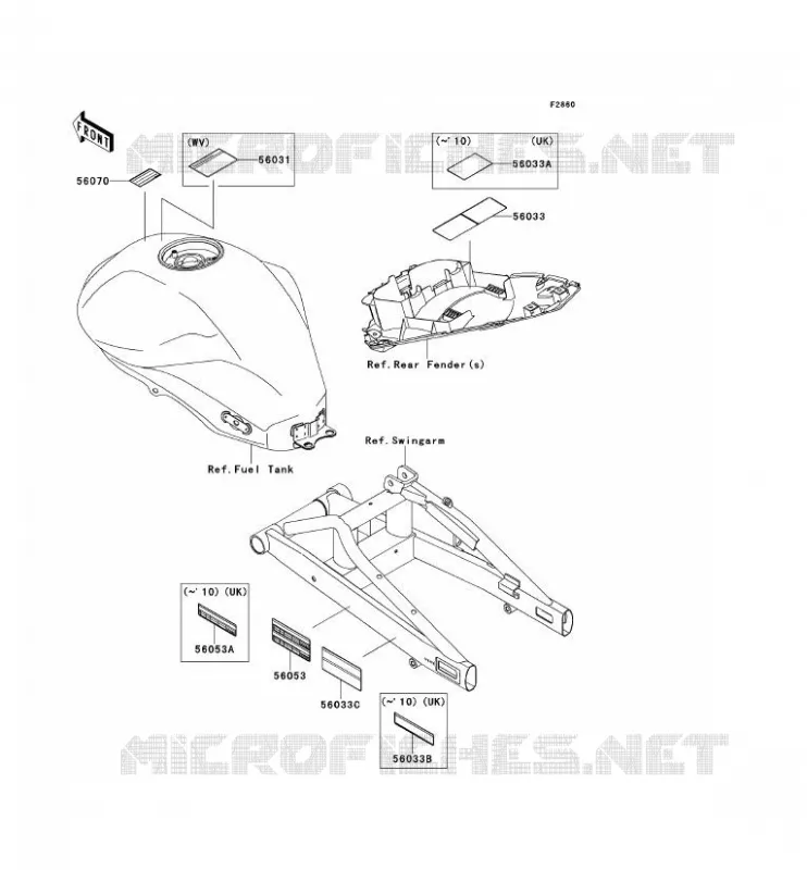LABEL Kawasaki MOTOS 650 2011 ER-6N ABS  ER650DBF