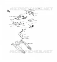 CACHE LAT&Eacute;RAL/GARDE CHAINE pour Kawasaki ER-6N