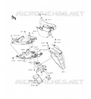 GARDE BOUE ARRI&Egrave;RE pour Kawasaki ER-6N