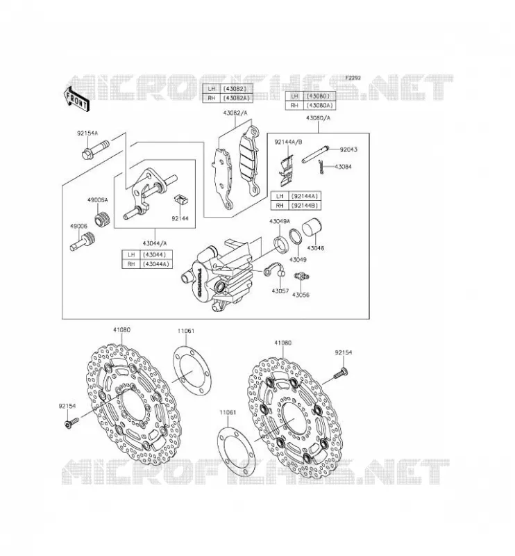 FREIN AVANT Kawasaki MOTOS 650 2014 ER-6N  ER650EEF
