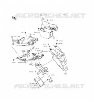 GARDE BOUE ARRI&Egrave;RE pour Kawasaki ER-6N