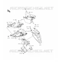 GARDE BOUE ARRI&Egrave;RE pour Kawasaki ER-6N