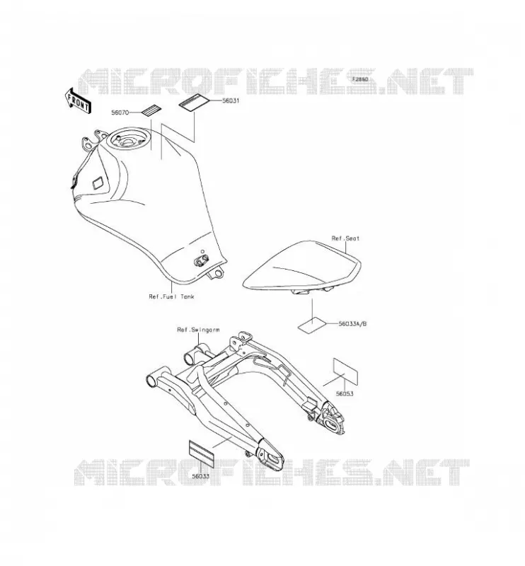 LABEL Kawasaki MOTOS 650 2012 ER-6N ABS  ER650FCF
