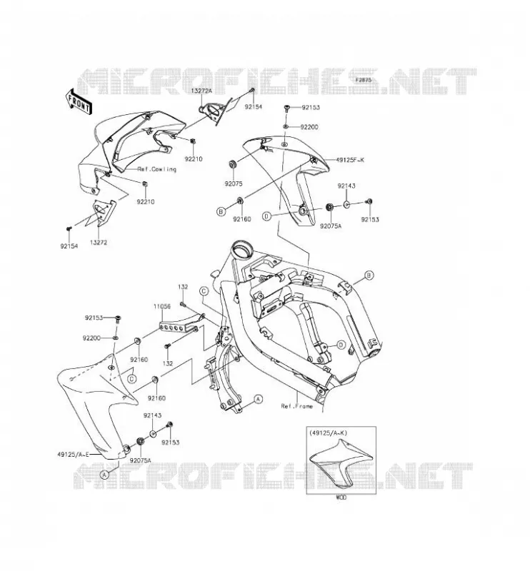 ECOPE Kawasaki MOTOS 650 2012 ER-6N ABS  ER650FCF