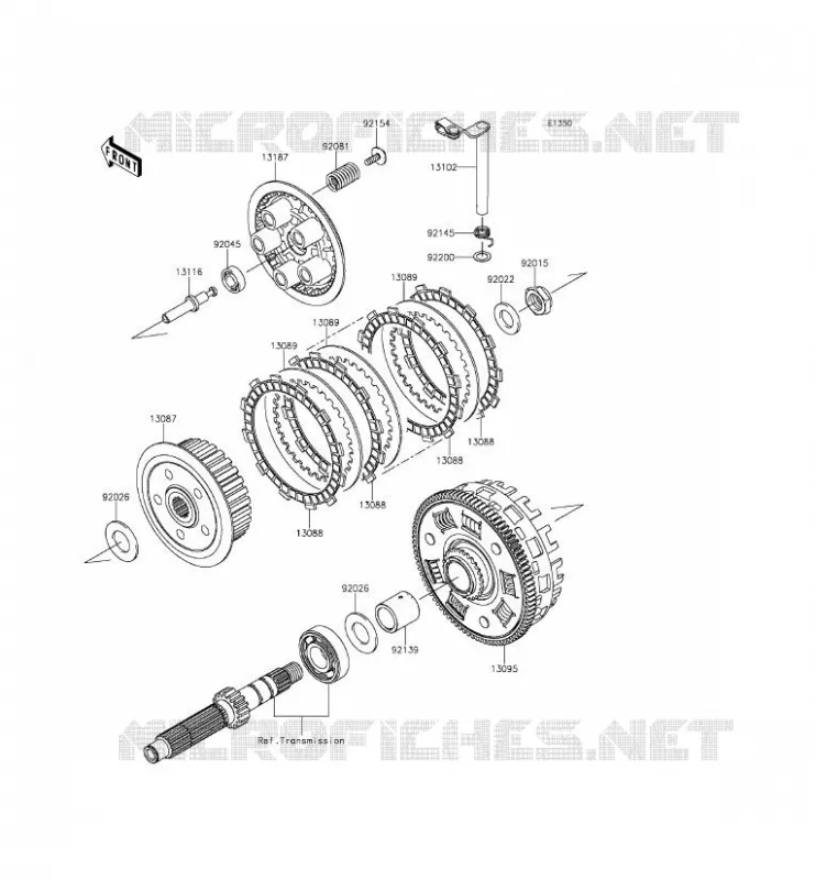 EMBRAYAGE Kawasaki MOTOS 650 2012 ER-6N ABS  ER650FCF