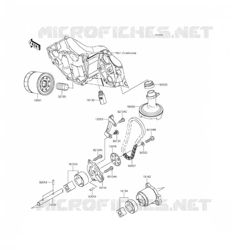 POMPE A HUILE Kawasaki MOTOS 650 2013 ER-6N ABS  ER650FDS