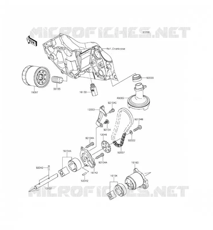 POMPE A HUILE Kawasaki MOTOS 650 2016 ER-6N ABS  ER650FGF