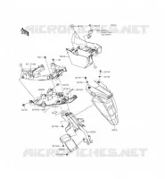 GARDE BOUE ARRI&Egrave;RE pour Kawasaki ER-6N ABS
