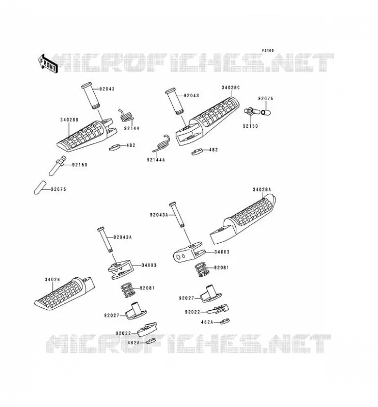 REPOSE PIED Kawasaki MOTOS 250 1999 NINJA 250R  EX250-F13