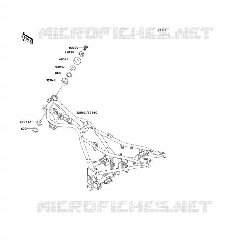 CH&Acirc;SSIS Kawasaki MOTOS 250 2002 NINJA 250R  EX250-F16