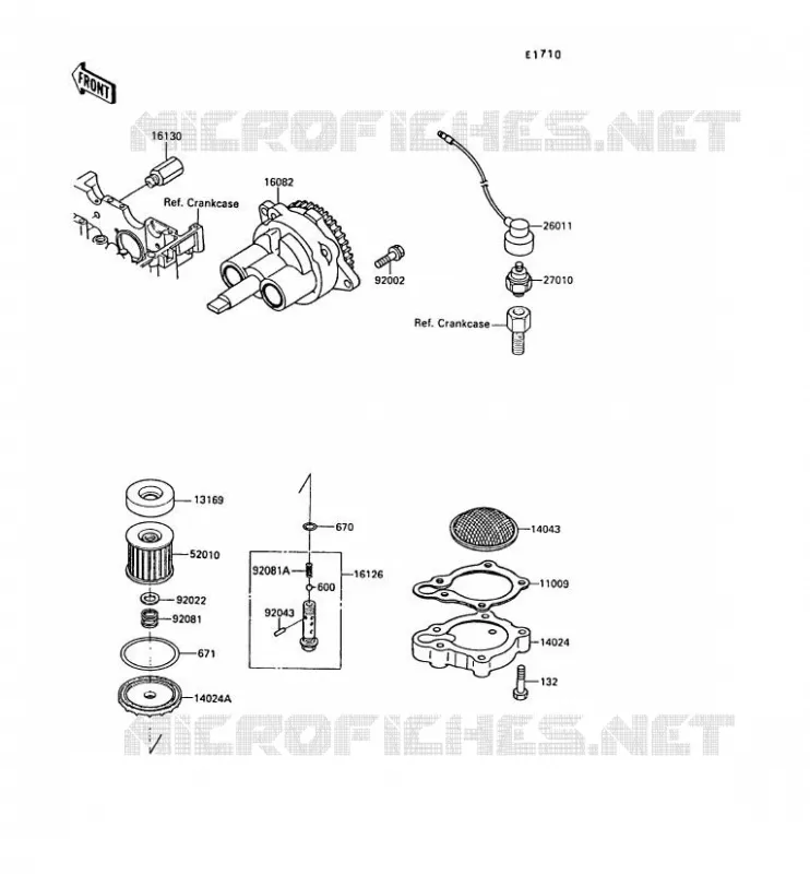 POMPE A HUILE Kawasaki MOTOS 250 1989 GPX250R  EX250-F3