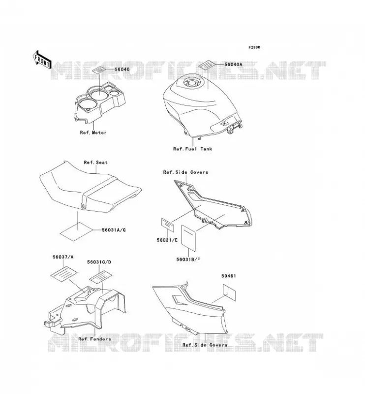 LABEL Kawasaki MOTOS 250 1993 NINJA 250R  EX250-F7