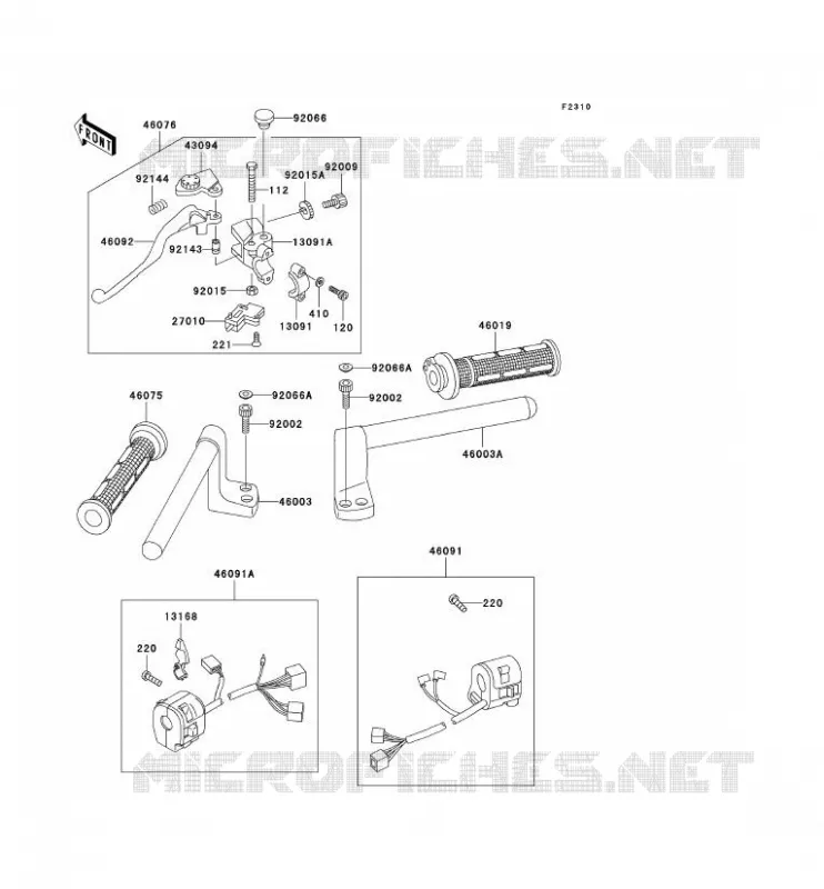 GUIDON Kawasaki MOTOS 250 2001 ZZR250  EX250-H12